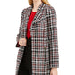 Jaqueta Calvin Klein Feminina Petite Tweed Xadrez Topper Vermelha Tamanho 8