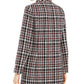 Jaqueta Calvin Klein Feminina Petite Tweed Xadrez Topper Vermelha Tamanho 8