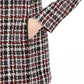 Jaqueta Calvin Klein Feminina Petite Tweed Xadrez Topper Vermelha Tamanho 8