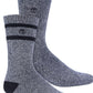 Meias Timberland Masculinas Listradas Marbled Boot, Pacote com 2, Pretas, Tamanho Regular