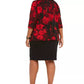 Vestido jaqueta plus size estampado feminino conectado vermelho tamanho pequeno pequeno