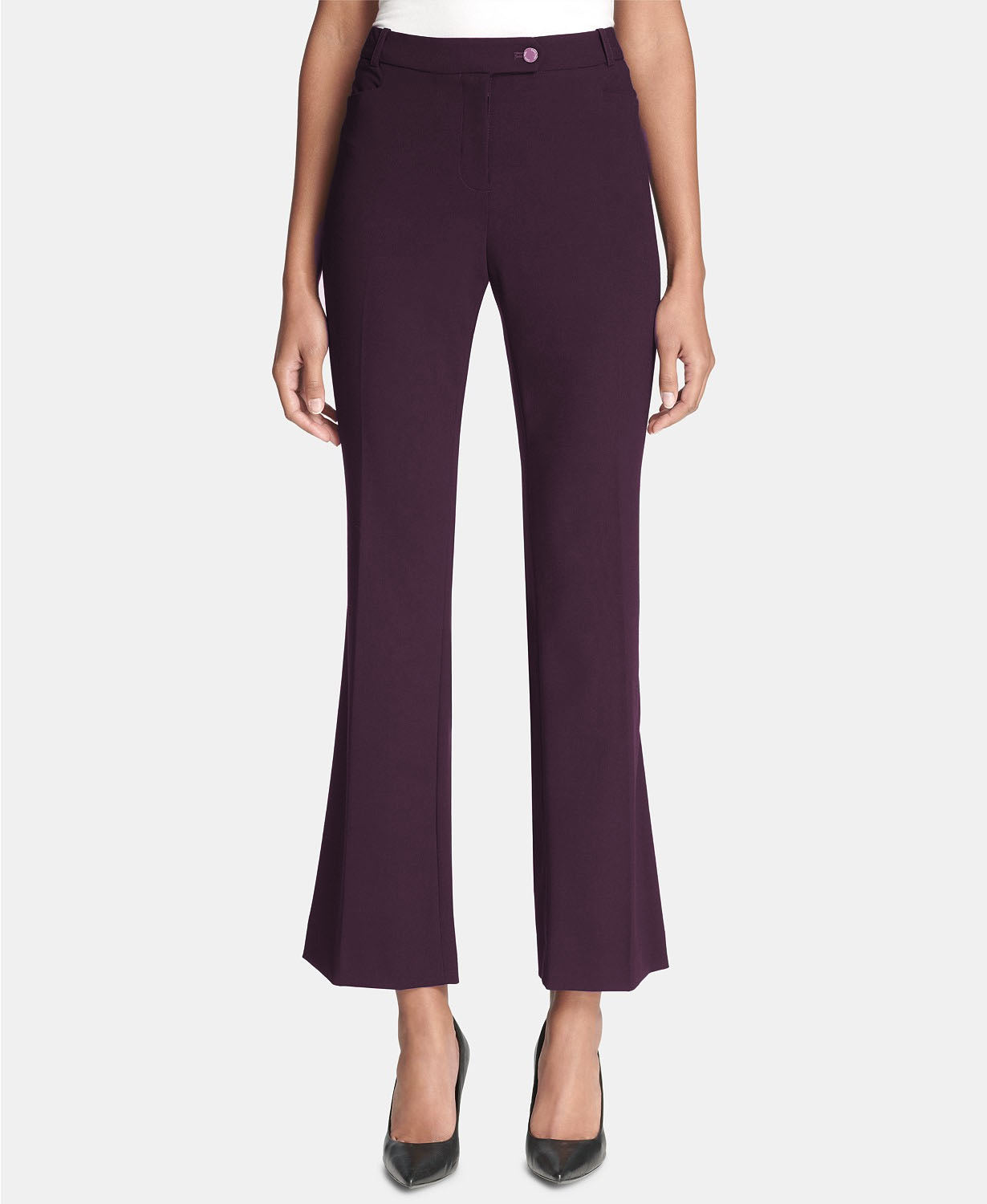 Calça Calvin Klein Petite Modern Fit Feminina Roxa Tamanho 12P