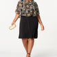 Vestido Plus Size Feminino Connected Chiffon Overlay Preto Tamanho 24