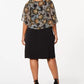 Vestido Plus Size Feminino Connected Chiffon Overlay Preto Tamanho 24