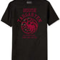Camiseta masculina estampada da Casa Targaryen de Game of Thrones da Ripple Junction, preta, tamanho extragrande