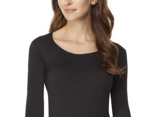 Roupa íntima térmica feminina 32 Degrees, preta, tamanho grande