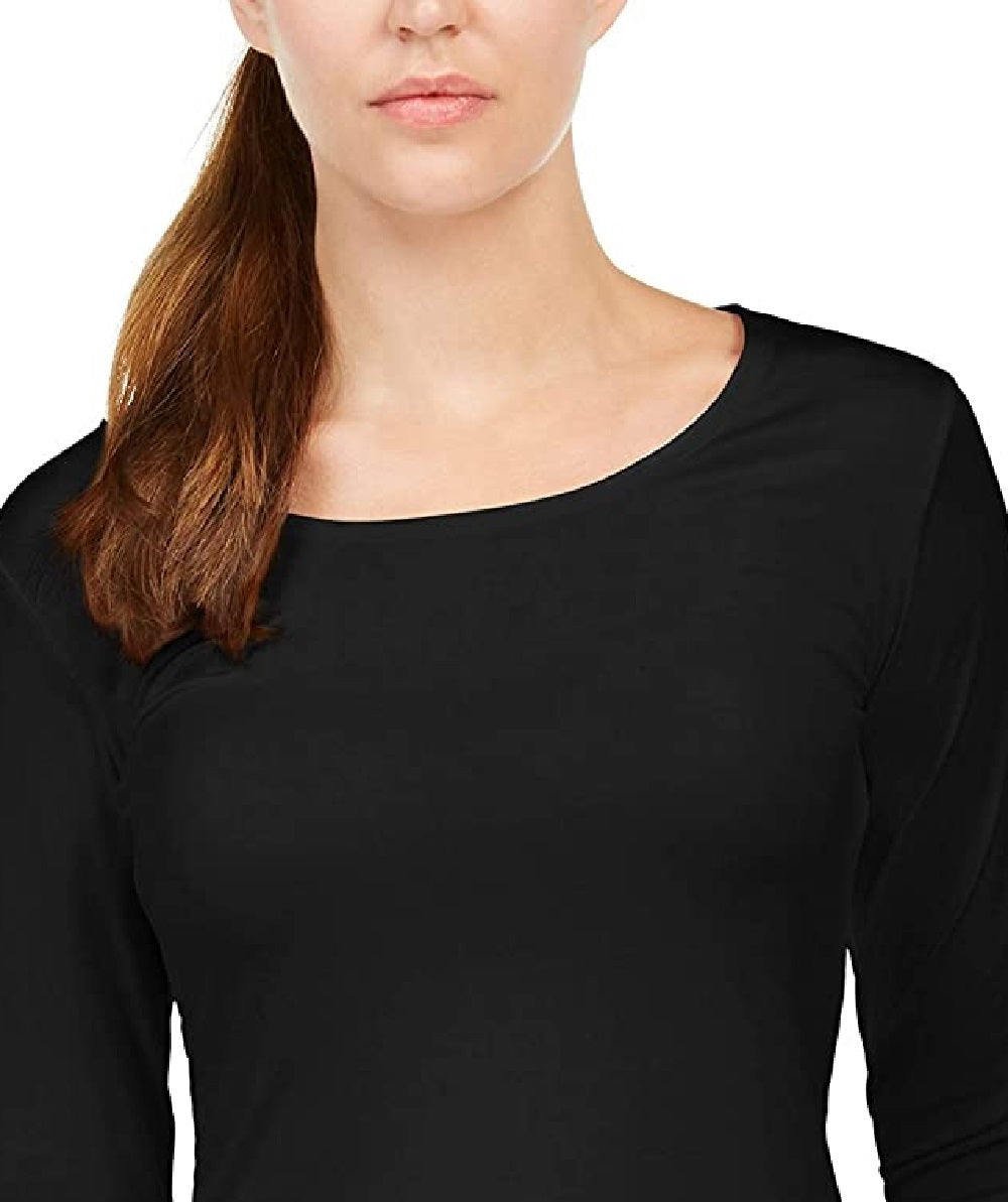 Roupa íntima térmica feminina 32 Degrees, preta, tamanho grande