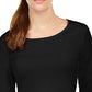 Roupa íntima térmica feminina 32 Degrees, preta, tamanho médio
