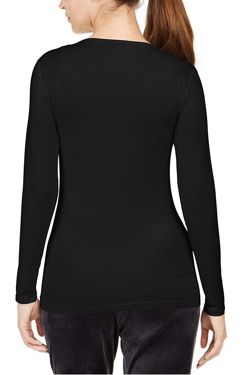 Roupa íntima térmica feminina 32 Degrees, preta, tamanho extra grande