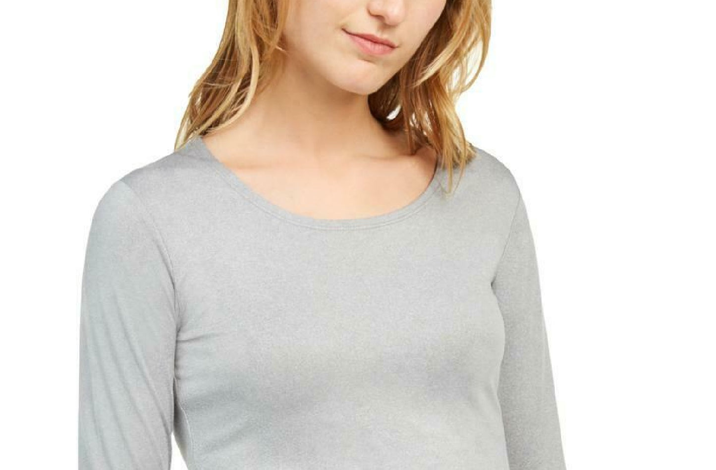 Roupa íntima térmica feminina 32 Degrees, top cinza, tamanho 2, extra grande