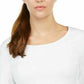 Roupa íntima térmica feminina 32 graus, top branco, tamanho extra grande