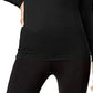 32 Degrees Top feminino com gola alta e aquecimento aconchegante, preto, tamanho extra pequeno