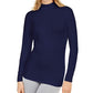 32 Degrees Top feminino com gola alta e aquecimento aconchegante, azul marinho, tamanho extra pequeno