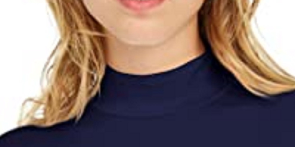 32 Degrees Top feminino com gola alta e aquecimento aconchegante, azul marinho, tamanho extra pequeno