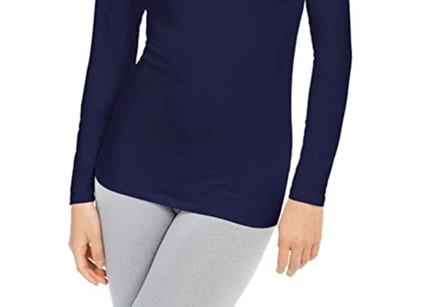 32 Degrees Top feminino com gola alta e aquecimento aconchegante, azul marinho, tamanho extra pequeno