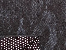 Camisa social masculina Tallia Slim-Fit Performance Stretch com estampa de pele de cobra, preta, tamanho 16-32-33