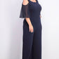 Macacão Plus Size com Ombros à Mostra Connected Feminino Azul Tamanho 22W