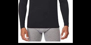 Camisa de gola redonda masculina 32 Degrees, preta, tamanho médio