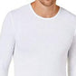 Camisa de gola redonda com camada de base masculina 32 Degrees, branca, tamanho médio