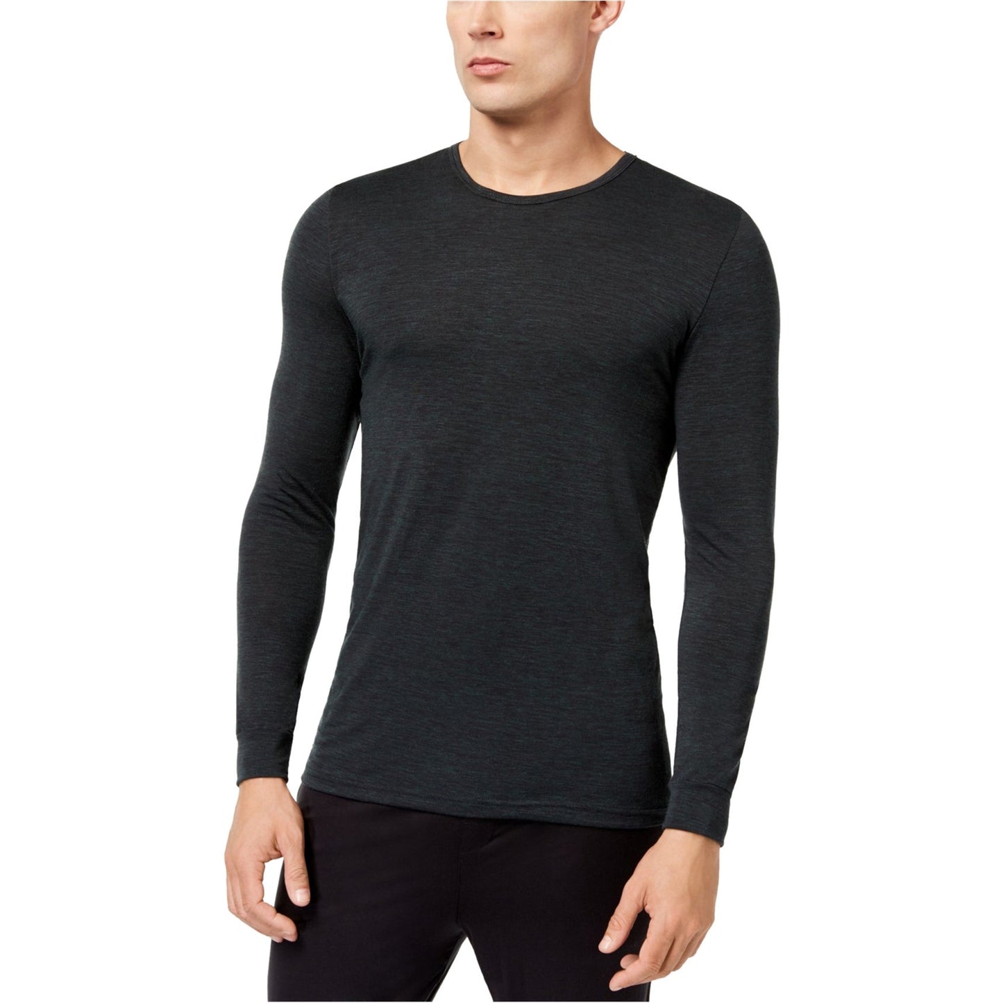 Camisa de gola redonda masculina 32 Degrees, preta, tamanho médio