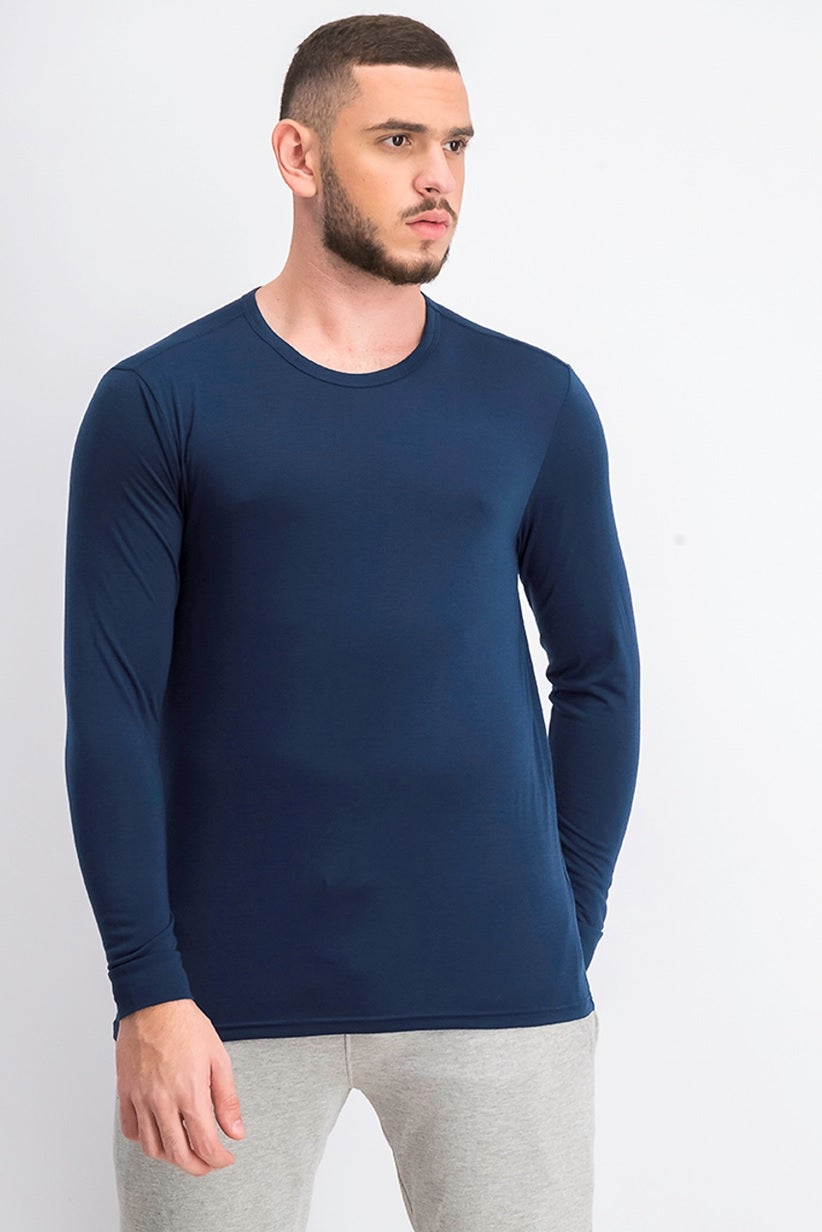 Camisa de camada de base masculina 32 Degrees Deep Pacific tamanho 2 extra grande