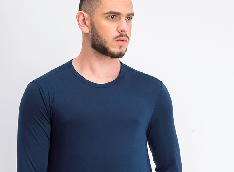 Camisa de camada de base masculina 32 Degrees Deep Pacific tamanho 2 extra grande