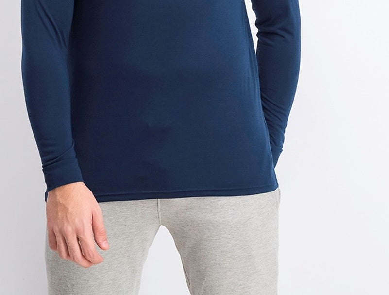 Camisa de camada de base masculina 32 Degrees Deep Pacific tamanho 2 extra grande