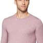 Camisa de gola redonda com camada de base masculina 32 Degrees, cor vinho, tamanho médio