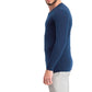 Camisa de gola redonda com camada de base masculina 32 Degrees Deep Pacific tamanho pequeno
