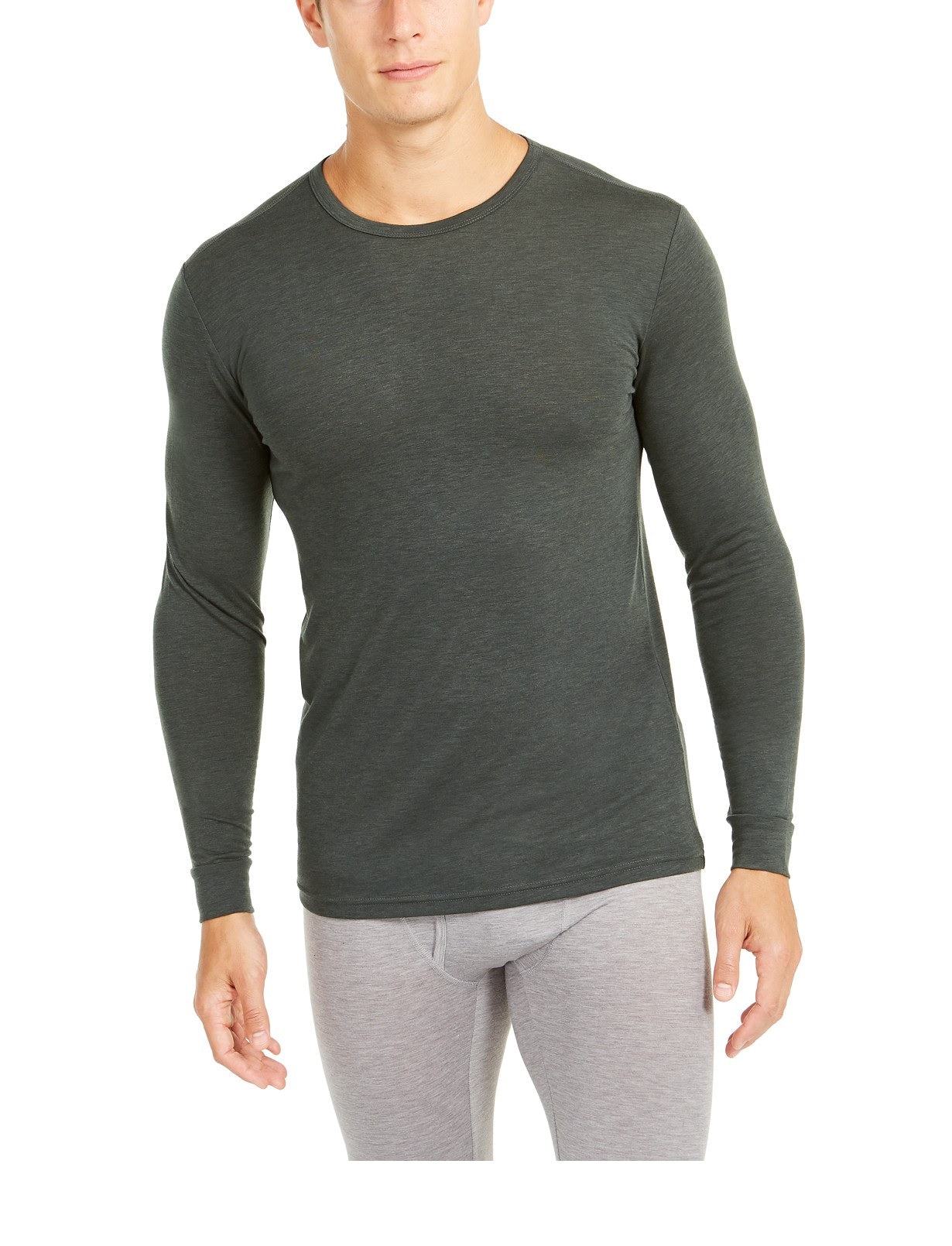 Camisa de base masculina 32 Degrees, verde, tamanho médio