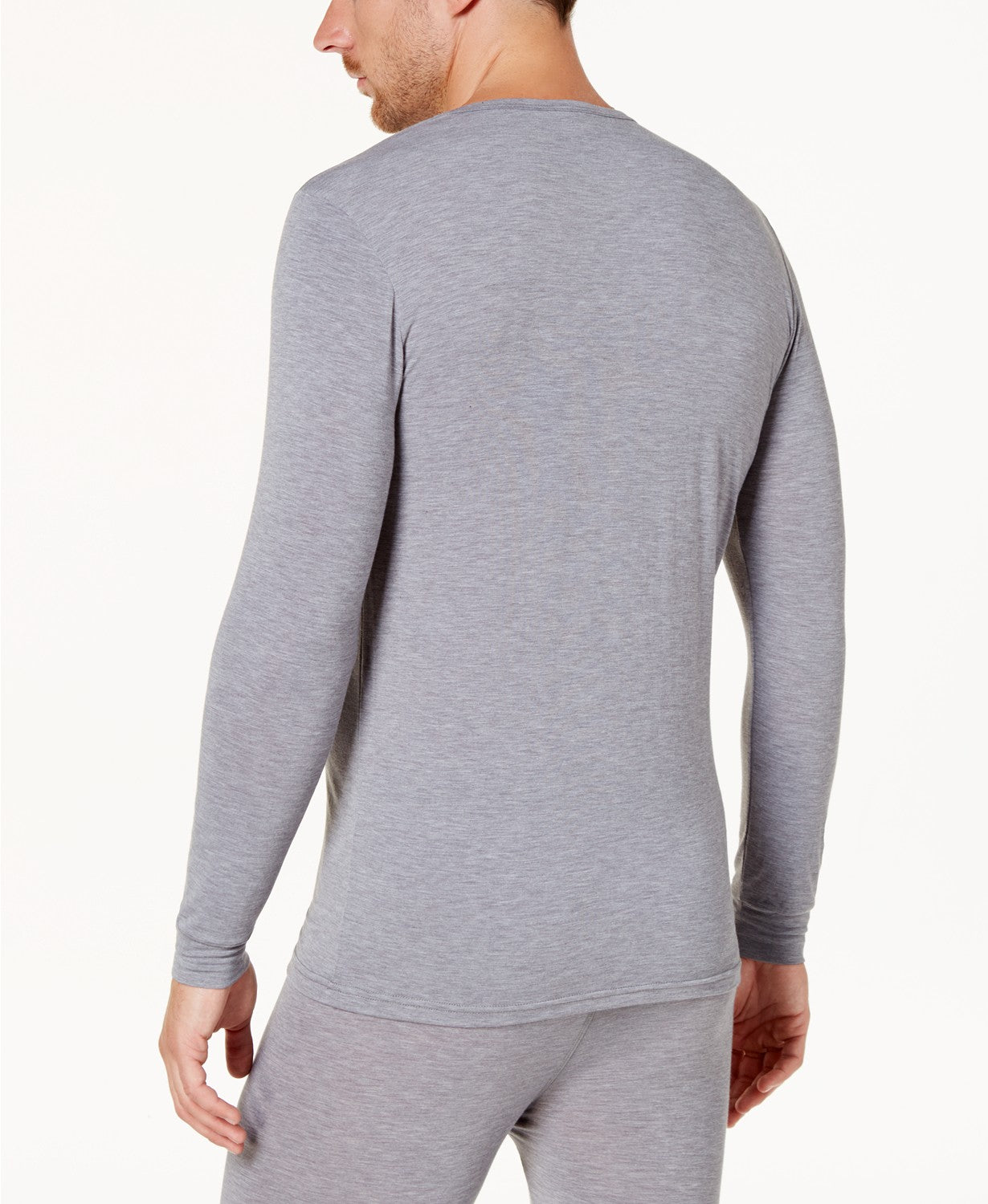 Camisa de gola redonda com camada de base masculina 32 Degrees, cinza, tamanho médio