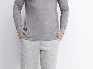 Camisa de camada de base masculina 32 Degrees, cinza, tamanho 2, extra grande