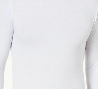 Camisa de gola redonda com camada de base masculina 32 Degrees, branca, tamanho pequeno