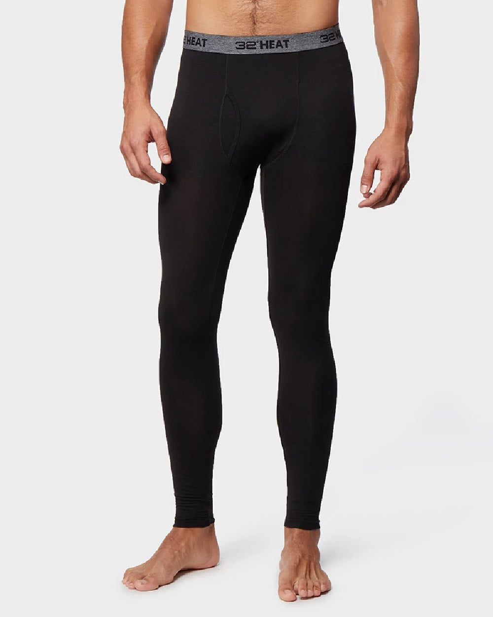 32 Dregrees Leggings de camada de base masculina pretas tamanho 2 extra grande