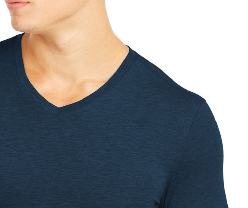 Camisa de base masculina 32 Degrees com decote em V Deep Pacific tamanho pequeno