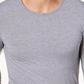 Camisa de base masculina 32 Degrees com decote em V, cinza, tamanho médio