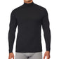 Camisa masculina 32 Degrees Heat Plus com gola alta, preta, tamanho pequeno