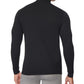 Camisa masculina 32 Degrees Heat Plus com gola alta, preta, tamanho pequeno
