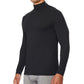Camisa masculina 32 Degrees Heat Plus com gola alta, preta, tamanho pequeno