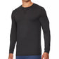 Camiseta de dormir masculina de manga comprida Ultra Lux 32 Degrees, preta, tamanho médio