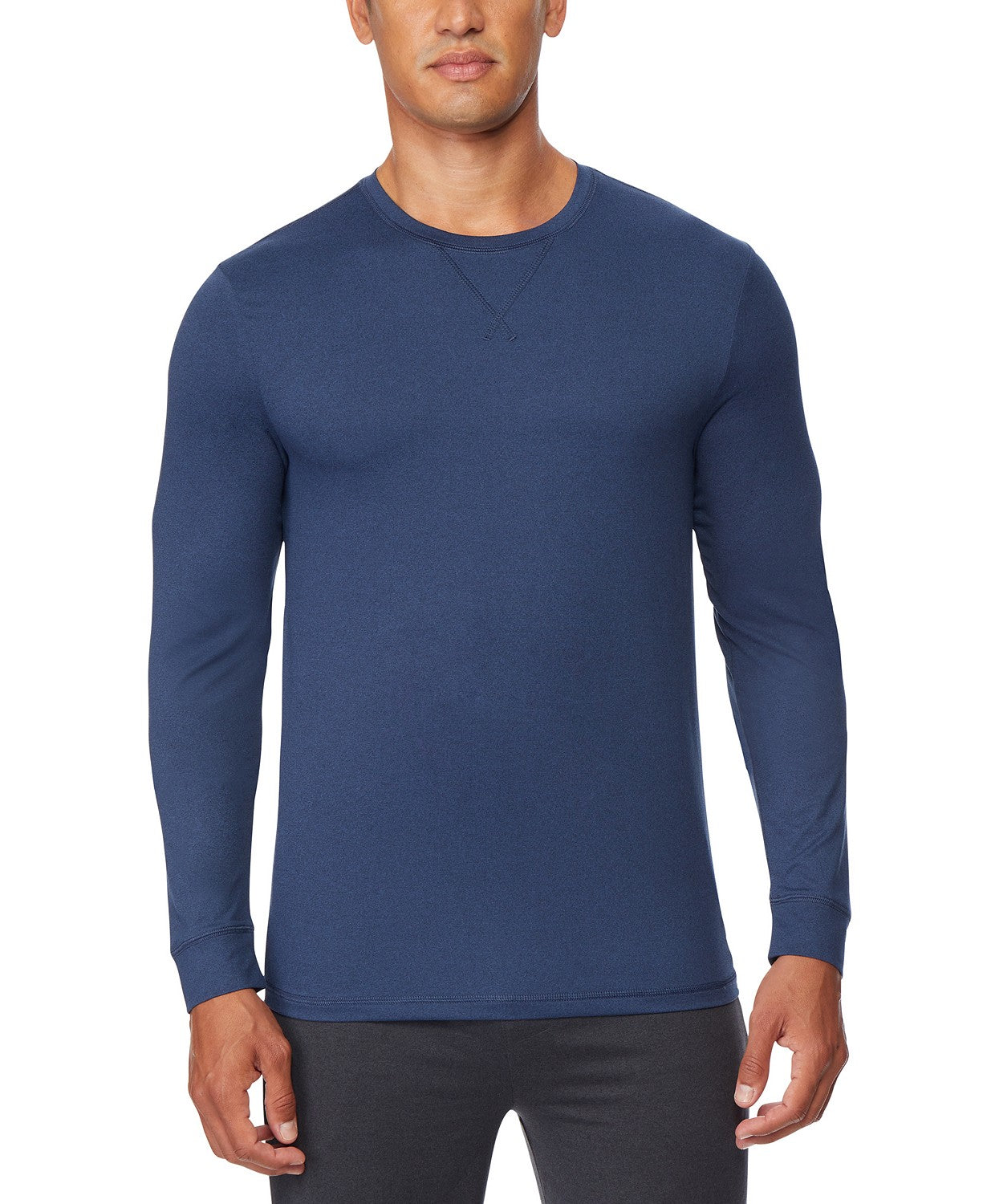 Camiseta masculina de manga comprida Ultra Lux 32 Degrees, azul-marinho, tamanho 2, extra grande