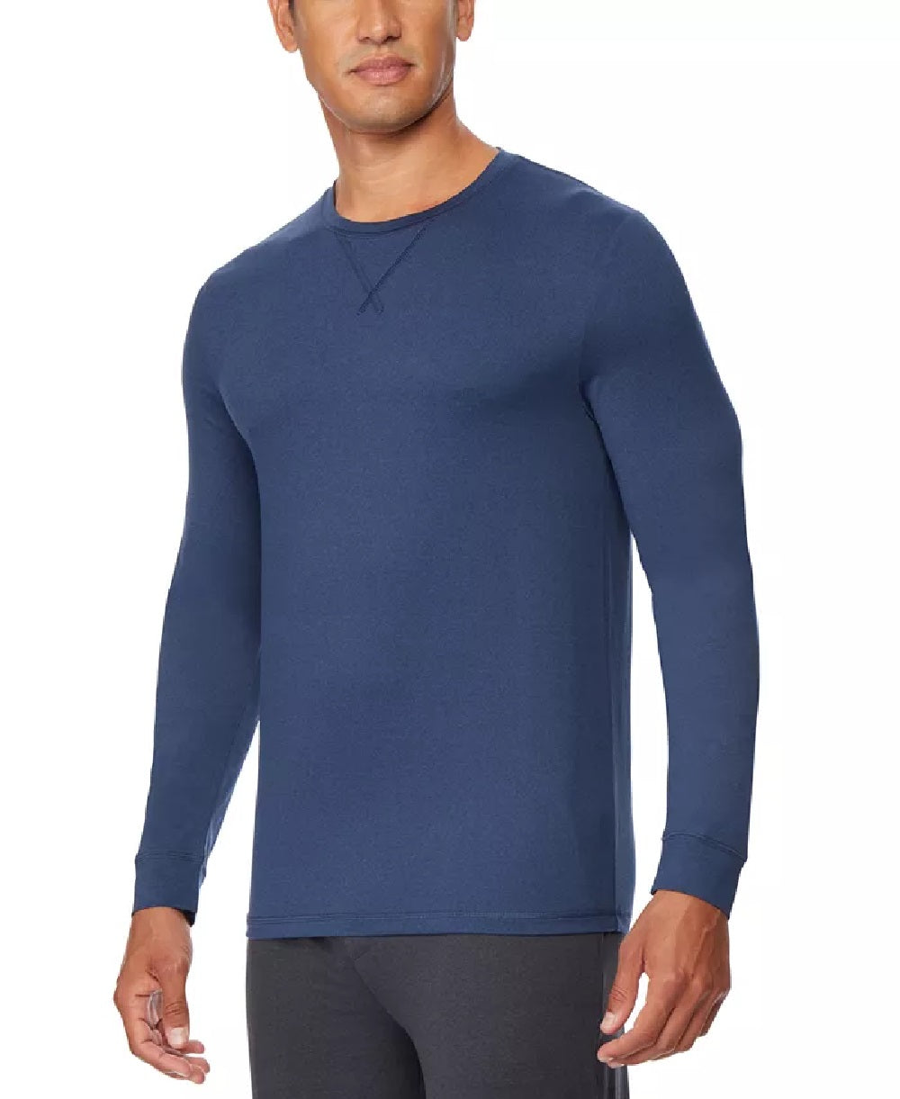 Camiseta masculina de manga comprida Ultra Lux 32 Degrees, azul-marinho, tamanho 2, extra grande
