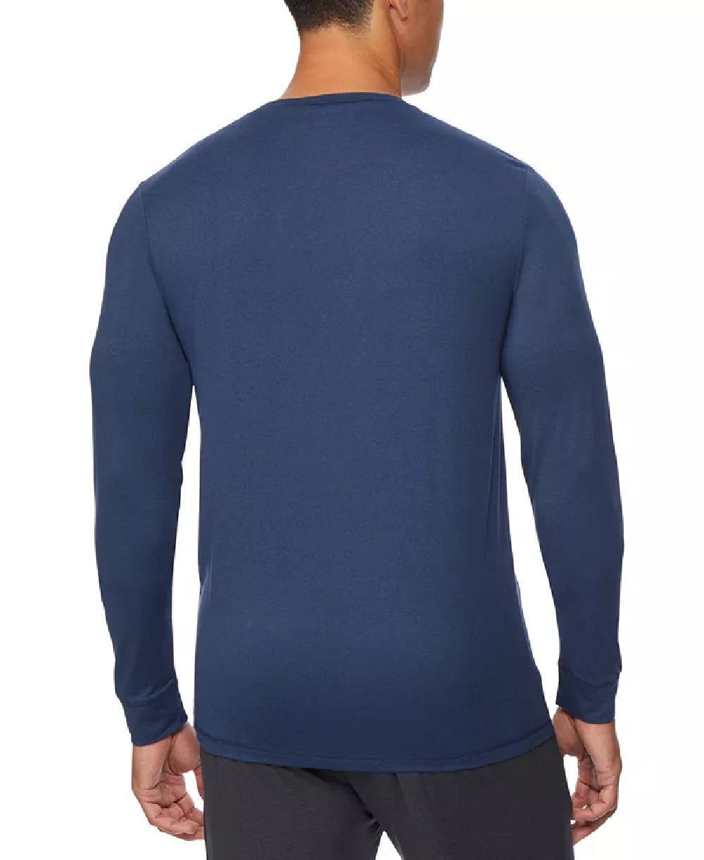 Camiseta masculina de manga comprida Ultra Lux 32 Degrees, azul-marinho, tamanho 2, extra grande