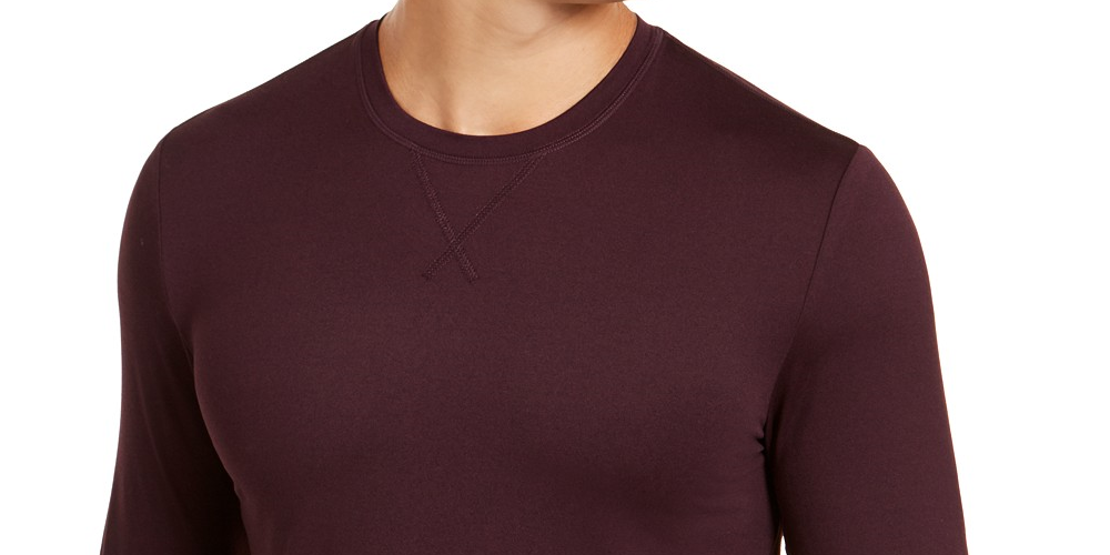 Camiseta de dormir masculina de manga comprida Ultra Lux 32 Degrees, roxa, tamanho pequeno