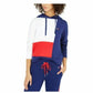 Tommy Hilfiger Sport Colorblocked Hoodie Feminino Azul Tamanho Extra Grande