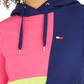 Tommy Hilfiger Sport Colorblocked Hoodie Feminino Azul Tamanho XS