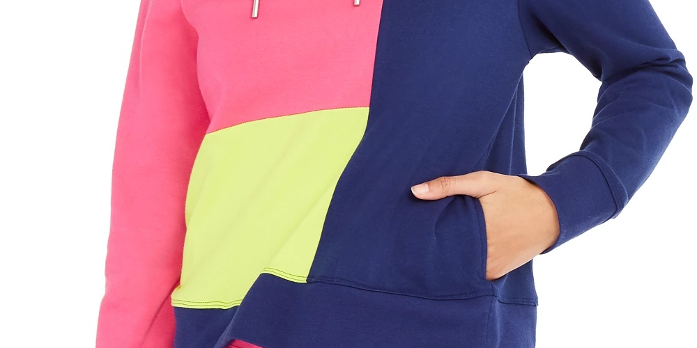 Tommy Hilfiger Sport Colorblocked Hoodie Feminino Azul Tamanho XS