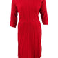 Vestido suéter texturizado plus size feminino conectado vermelho tamanho 2X