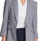Blazer DKNY Feminino Marled com Um Botão Azul Tamanho 16