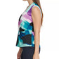 Top DKNY Feminino com Decote em V e Nó Torcido, Preto, Tamanho Grande